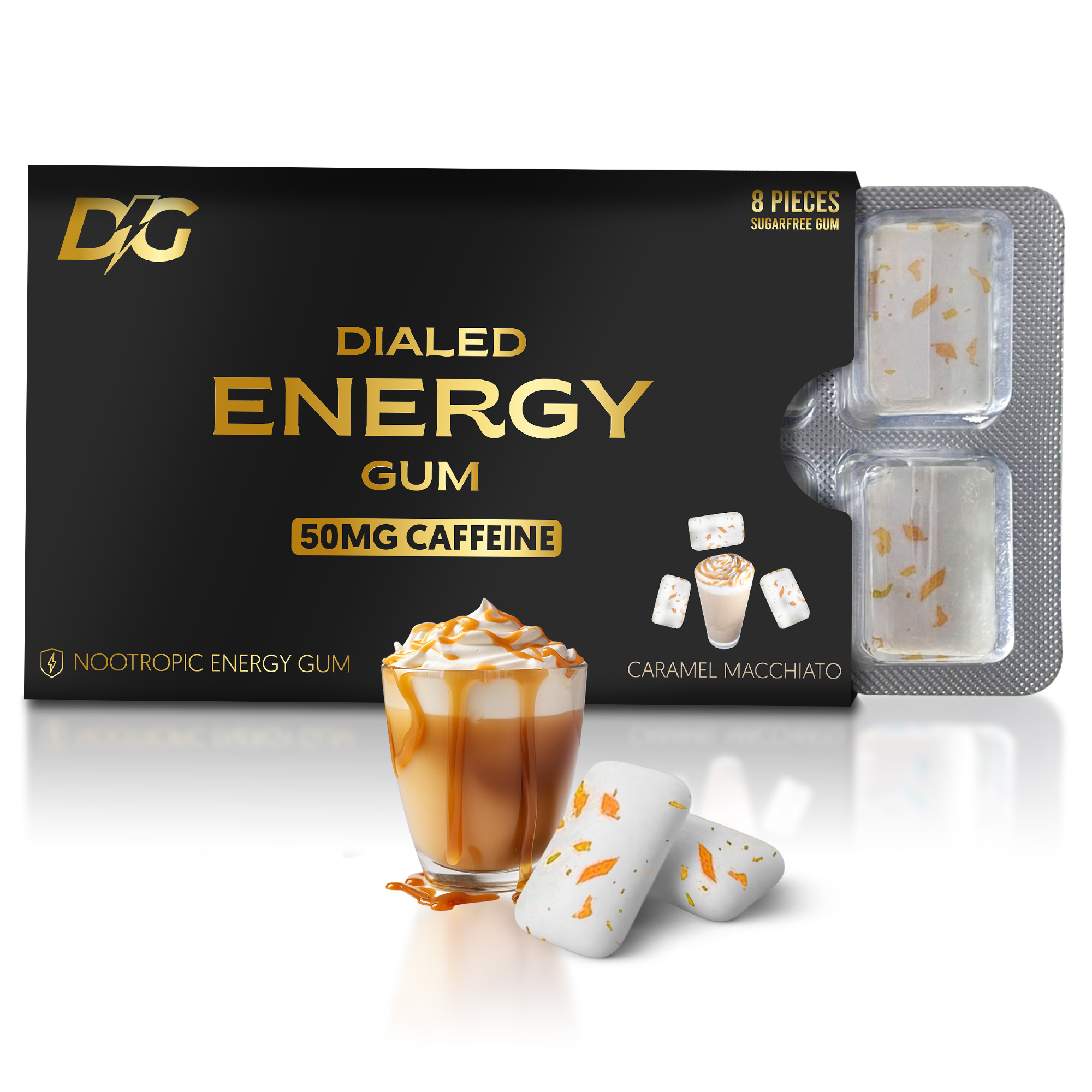 Dialed Gum - Chewable Gum for Improved Energy, Health and Performance